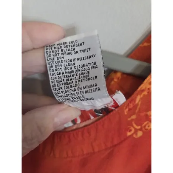 Womens Sheath Dress R & K Originals 20W Rayon Orange Fade Burgundy - Picture 6 of 6